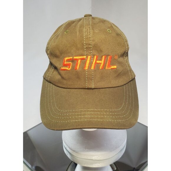 STIHL Brown Baseball Cap Hat Men's One Size Snapback Adjustable - Picture 1 of 7